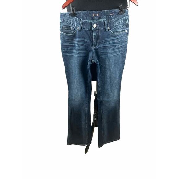 Seven7 bootcut dark demin jeans size 8 womans - Picture 1 of 7